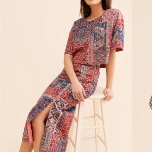 Nikita Mhaisalkar printed deco blouse, size M